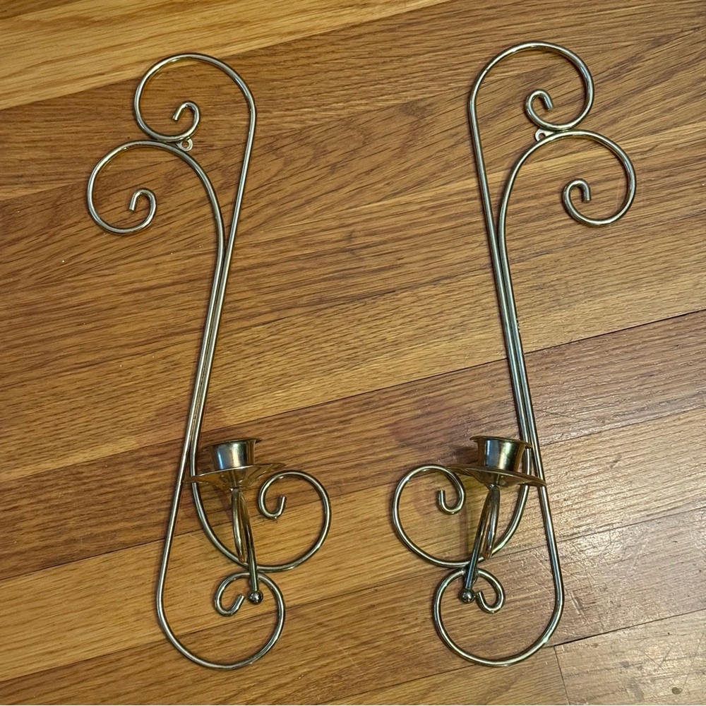 Elegant Vintage Home Interior Brass Wall Sconces Set of 2